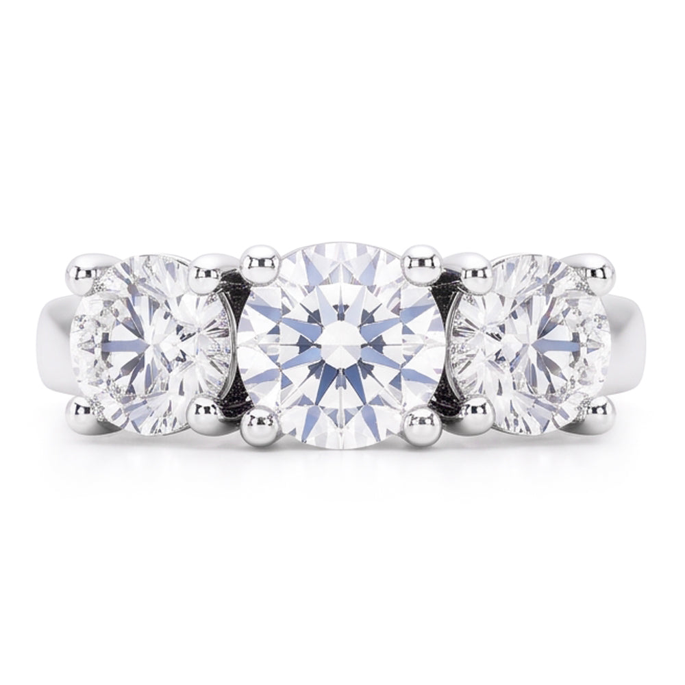 Natural Diamond Ring 2.10ct - White Gold 14K