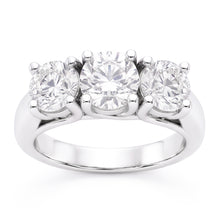 Natural Diamond Ring 2.10ct - White Gold 14K