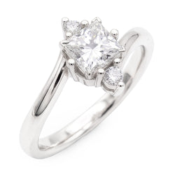Natural Diamond Ring 2.20ct - White Gold 14K