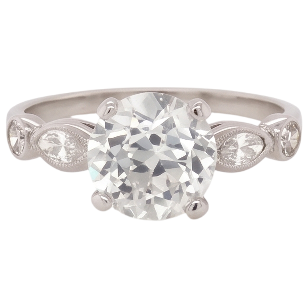 Natural Diamond Ring 2.25ct - White Gold 14K