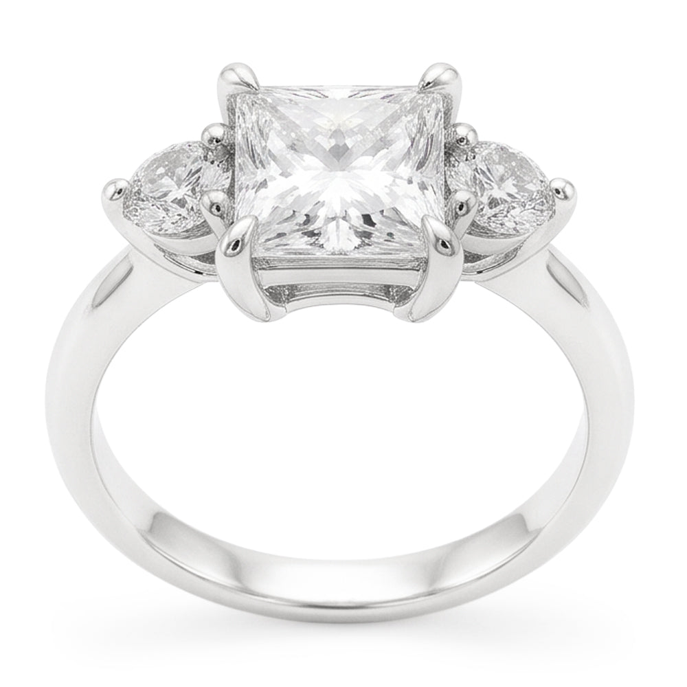 Natural Diamond Ring 2.25ct - White Gold 14K