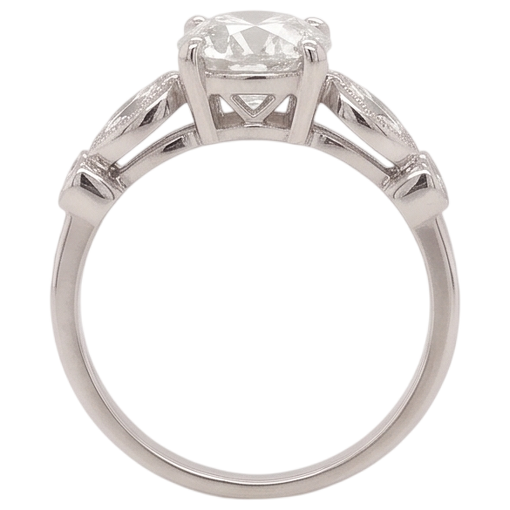 Natural Diamond Ring 2.25ct - White Gold 14K