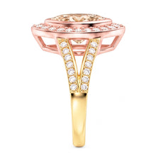 Natural Diamond Ring 2.50ct - Two Tone 14K Gold