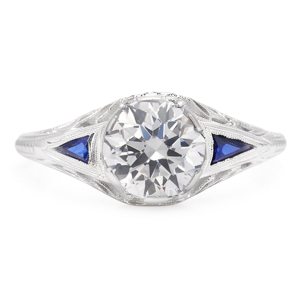 Natural Diamond Ring 2.50ct - White Gold 14K
