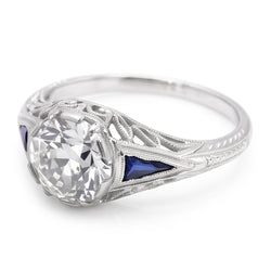 Natural Diamond Ring 2.50ct - White Gold 14K