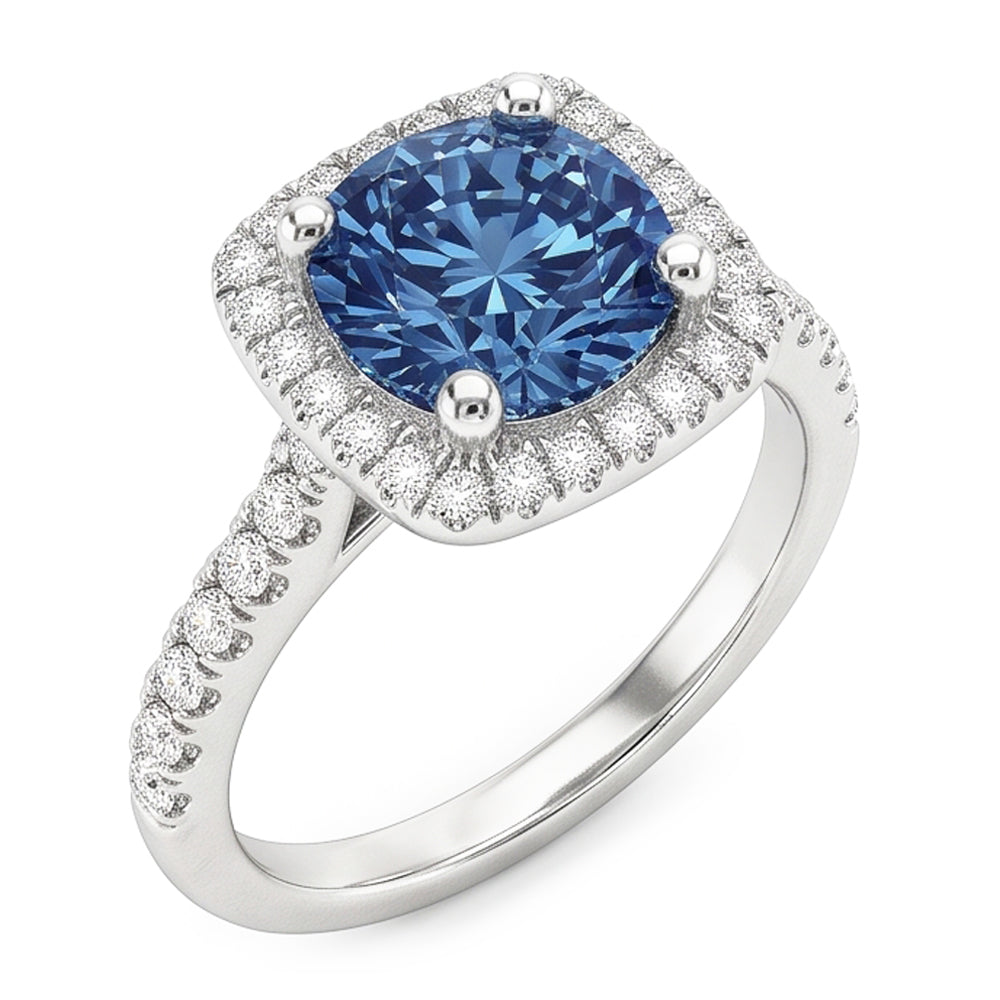 Natural Diamond Ring 2.51ct - White Gold 14K