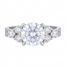 Natural Diamond Ring 2.60ct - White Gold 14K
