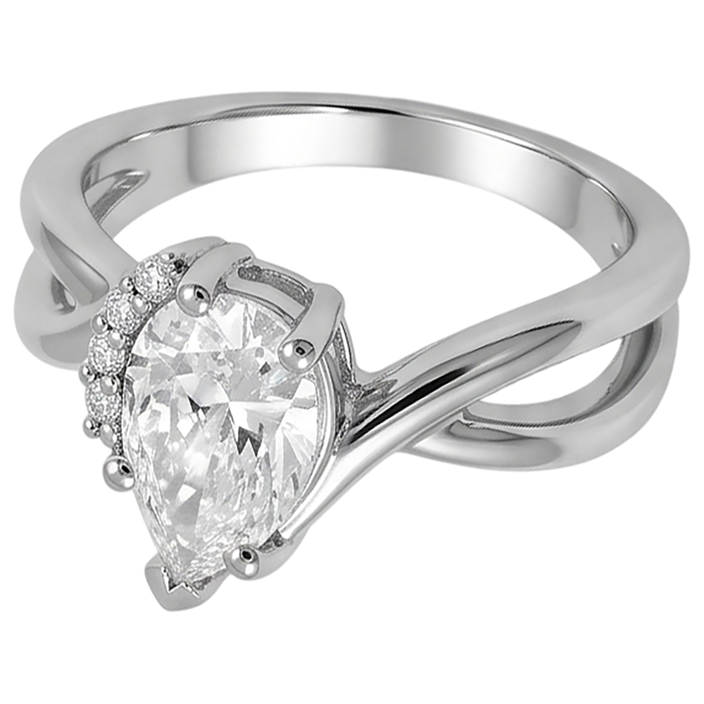 Natural Diamond Ring 2.70ct - White Gold 14K