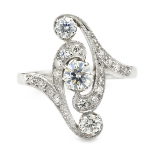 Natural Diamond Ring 2.75ct - White Gold 14K