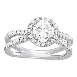 Natural Diamond Ring 2 Carats Women Jewelry White Gold 14K
