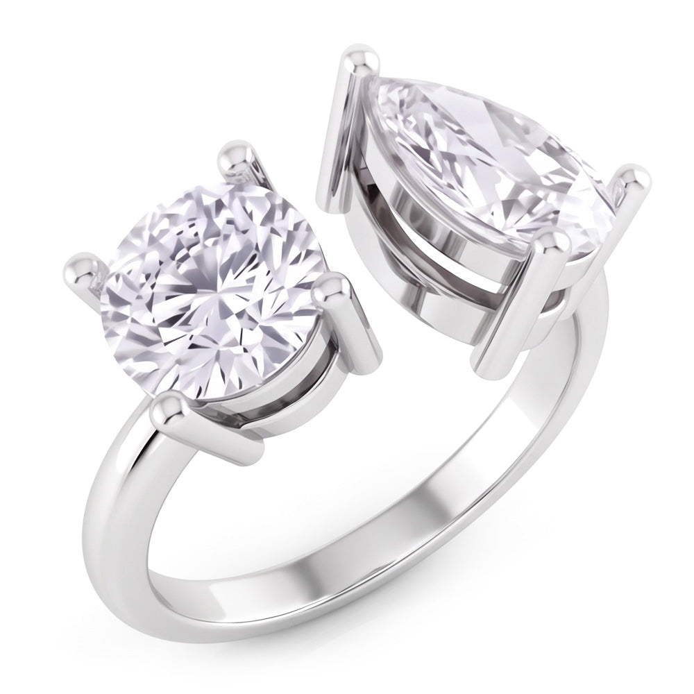 Natural Diamond Ring 2ct - White Gold 14K