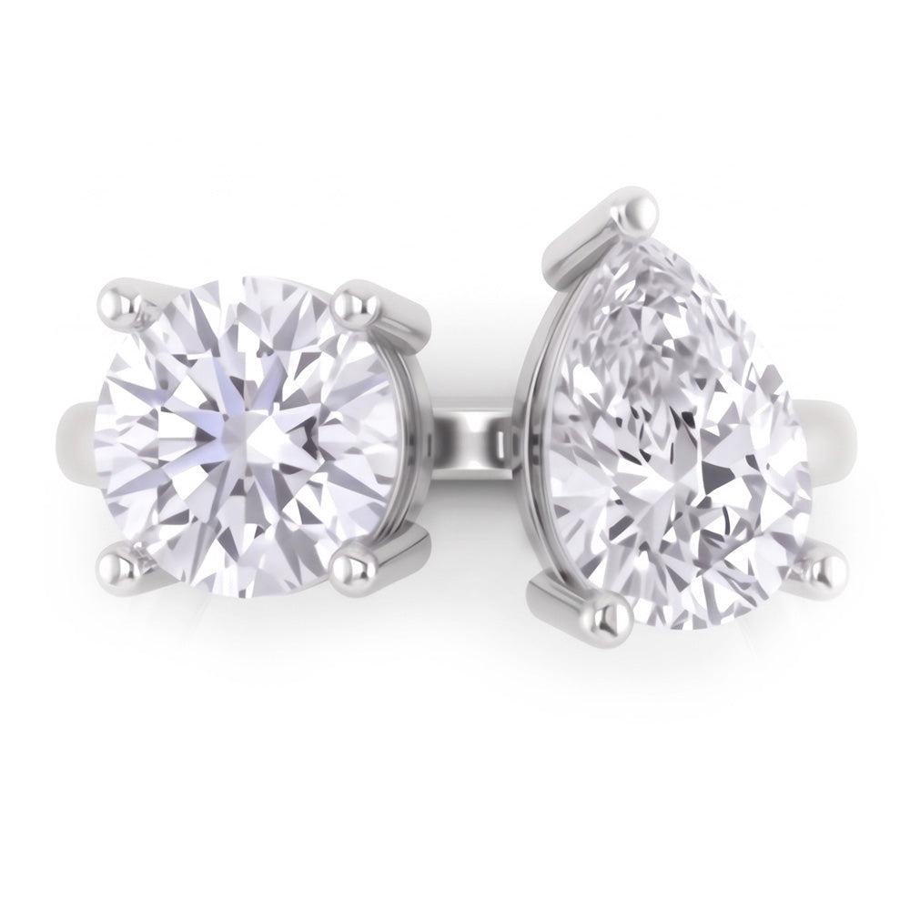 Natural Diamond Ring 2ct - White Gold 14K