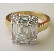 Natural Diamond Ring 3.11ct - White Gold 14K