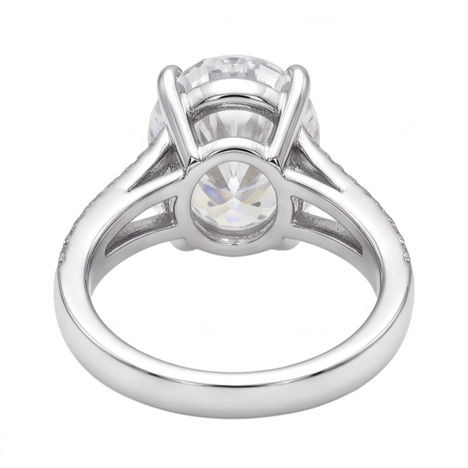 Natural Diamond Ring 3.40ct - White Gold 14K