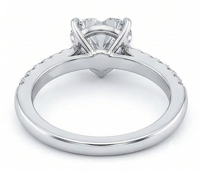 Natural Diamond Ring 3.50ct - White Gold 14K