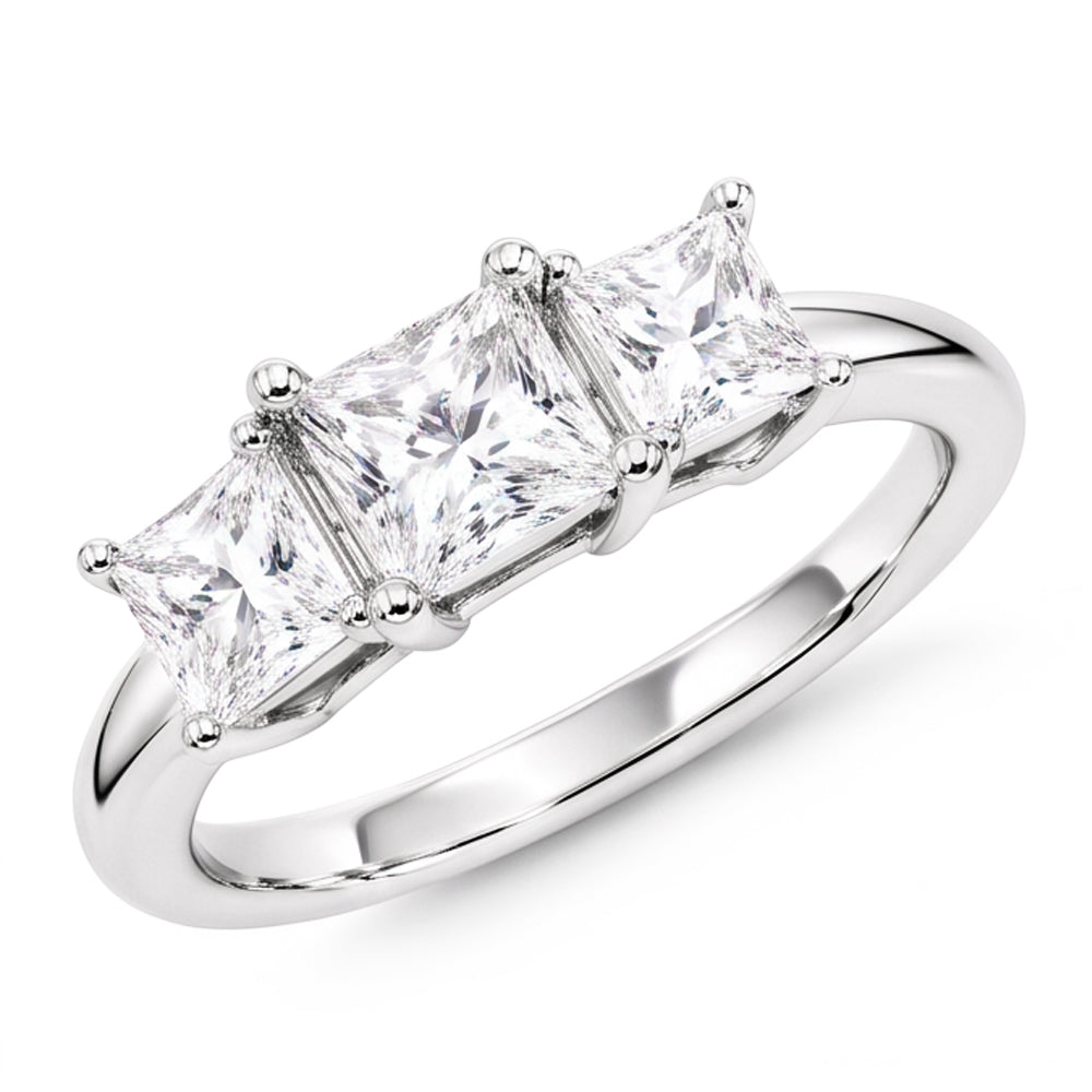 Natural Diamond Ring 3.50ct - White Gold 14K