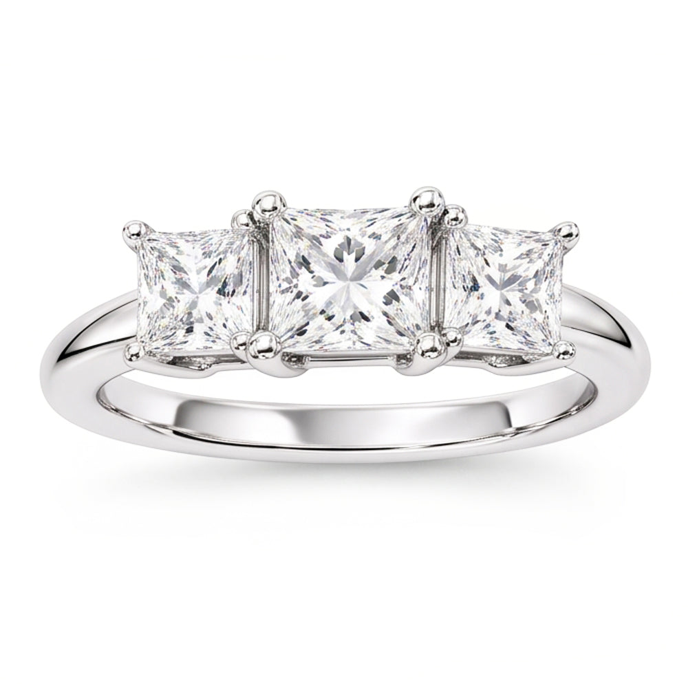 Natural Diamond Ring 3.50ct - White Gold 14K