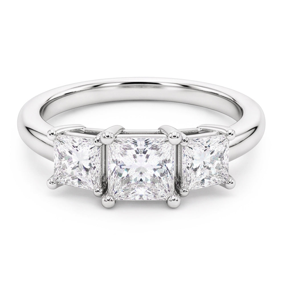 Natural Diamond Ring 3.50ct - White Gold 14K