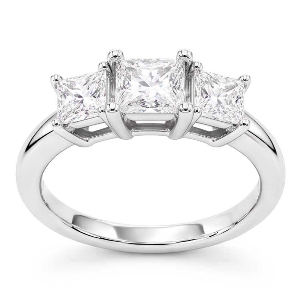 Natural Diamond Ring 3.50ct - White Gold 14K