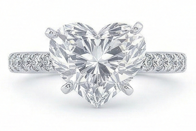 Natural Diamond Ring 3.50ct - White Gold 14K