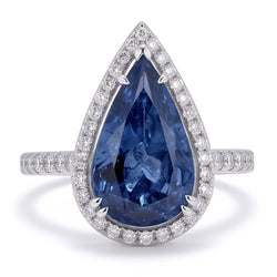 Natural Diamond Ring 3.75ct - White Gold 14K