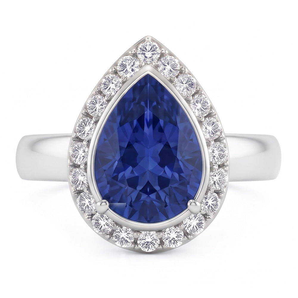 Natural Diamond Ring 3.75ct - White Gold 14K