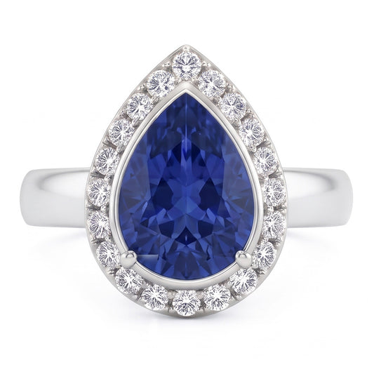 Natural Diamond Ring 3.75ct - White Gold 14K
