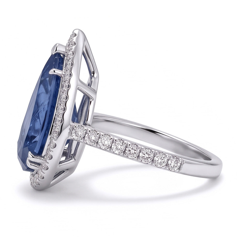 Natural Diamond Ring 3.75ct - White Gold 14K