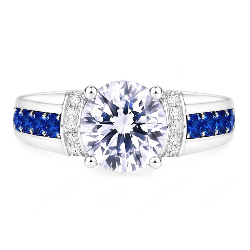 Natural Diamond Ring 3ct - White Gold 14K