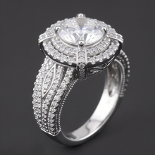 Natural Diamond Ring 3ct - White Gold 14K