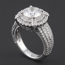Natural Diamond Ring 3ct - White Gold 14K