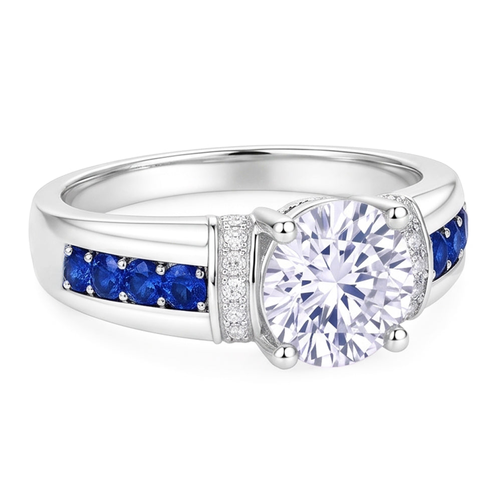 Natural Diamond Ring 3ct - White Gold 14K