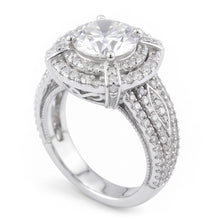 Natural Diamond Ring 3ct - White Gold 14K