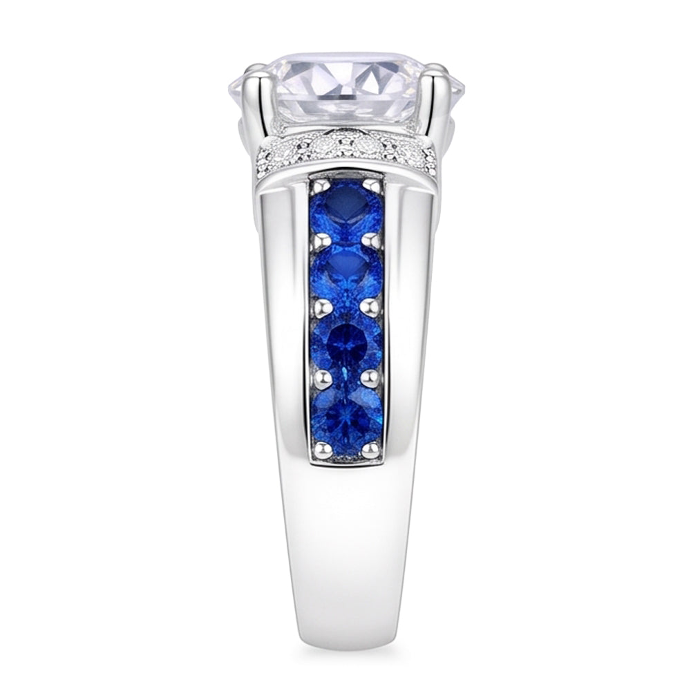 Natural Diamond Ring 3ct - White Gold 14K