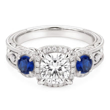 Natural Diamond Ring 3ct - White Gold 14K