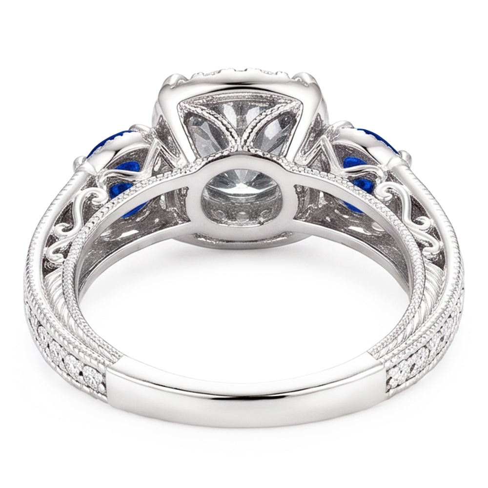 Natural Diamond Ring 3ct - White Gold 14K