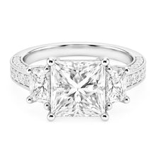 Natural Diamond Ring 4.30ct - White Gold 14K