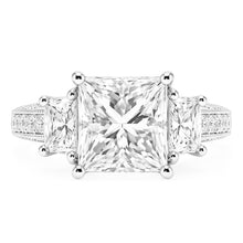 Natural Diamond Ring 4.30ct - White Gold 14K