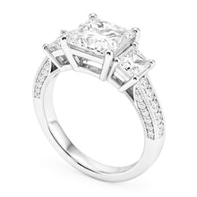Natural Diamond Ring 4.30ct - White Gold 14K