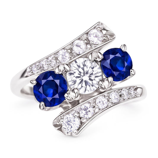 Natural Diamond Ring 4ct - White Gold 14K