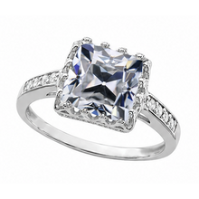 Natural Diamond Ring 4ct - White Gold 14K