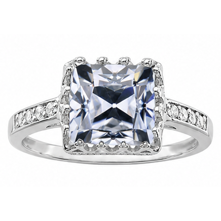 Natural Diamond Ring 4ct - White Gold 14K