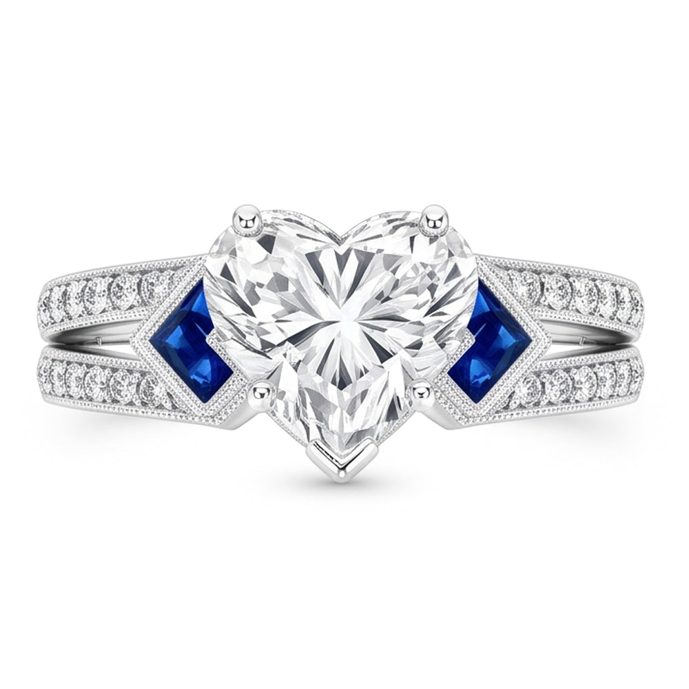 Natural Diamond Ring 6.50ct - White Gold 14K