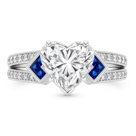 Natural Diamond Ring 6.50ct - White Gold 14K