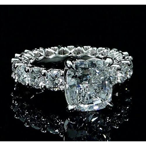 Natural Diamond Ring 6 Carats Prong Setting Women Jewelry New