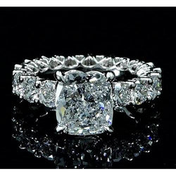 Natural Diamond Ring 6 Carats Prong Setting Women Jewelry New