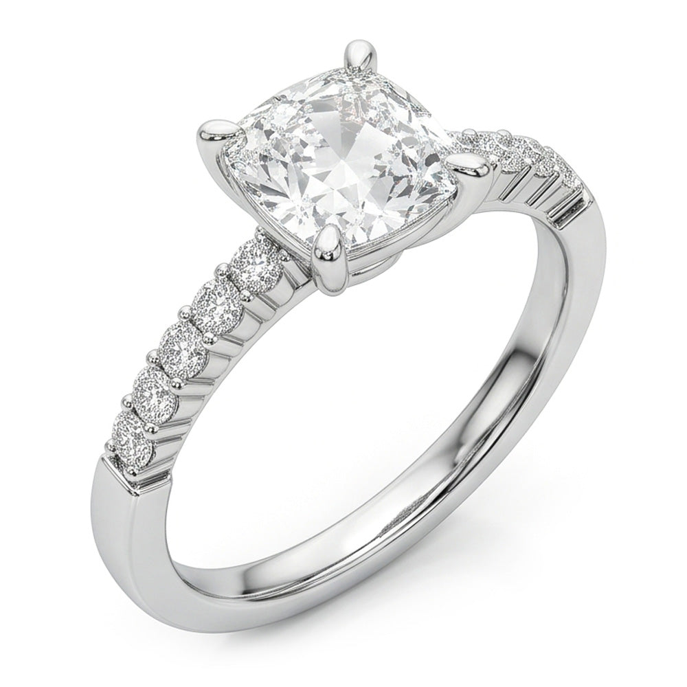 Natural Diamond Ring 6ct - White Gold 14K