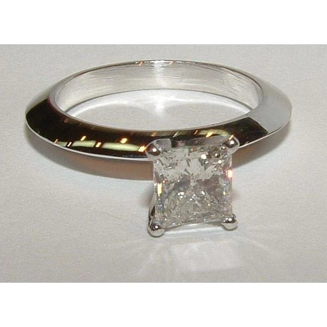 Natural Diamond Solitaire Engagement Ring 1.51 Carat White Gold