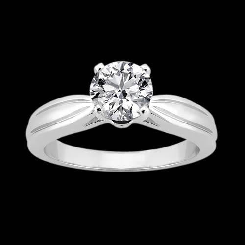 Natural Diamond Solitaire Engagement Ring 2.50 Carats White Gold 14K