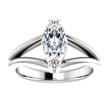 Natural Diamond Solitaire Ring 1.50 Carats Double Claw Prong Set Split Shank